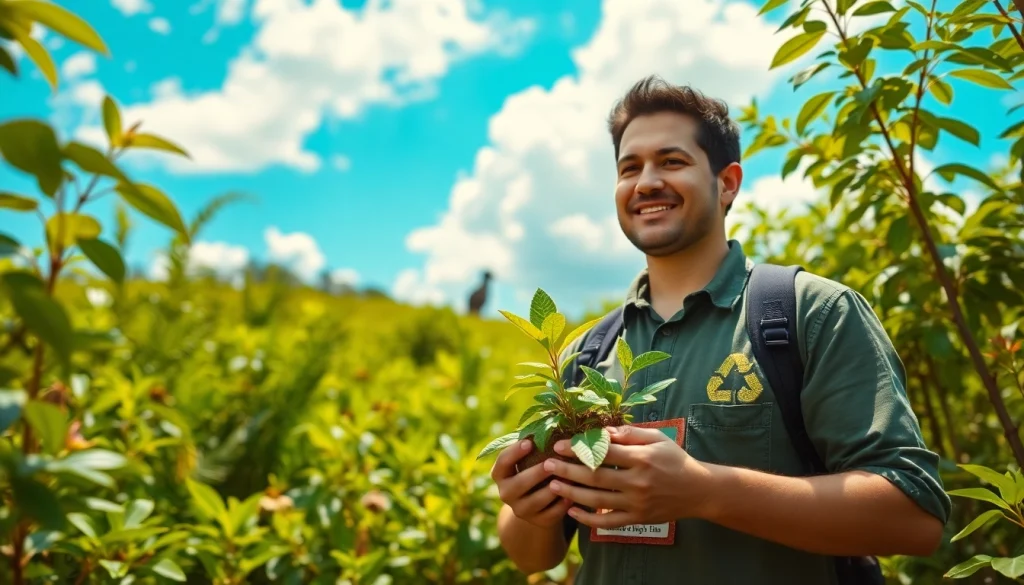 Celebrate sustainability with https://www.unsustainablemagazine.com through an activist amidst vibrant nature.