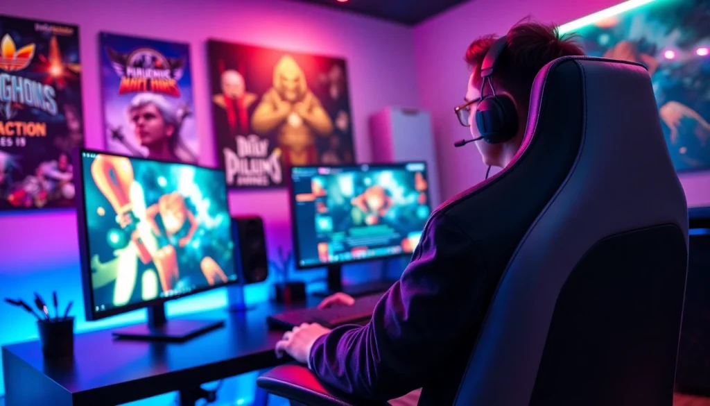 Masuk ke bolahiu login game dengan gamer yang serius di ruang permainan modern.