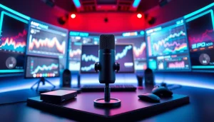 Experience professional quality audio recording with MV 88 microphone in a modern gaming setting.