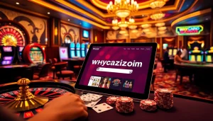 Engaging players at an exciting online gambling scene with https://whycazino.com prominently featured.