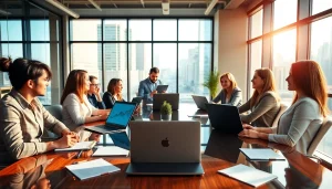 Engaging digital marketing strategy session at https://www.ound-ound.com with diverse professionals collaborating.