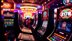 Putar slot yang menyenangkan dengan permainan slot berwarna-warni di kasino.