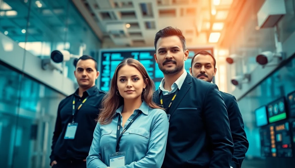 Security Company professionals showcasing expertise in a modern security environment with advanced technology.