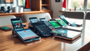 Explore the best sports betting sites in India by visualizing active betting apps on mobile devices.