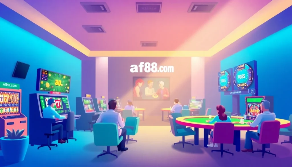 Online gaming interface showcasing af88.com with diverse games and user-friendly design.