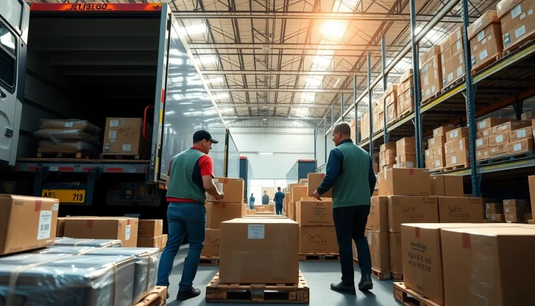 Streamlined 3PL logistics operations showcasing teamwork in a modern warehouse environment.