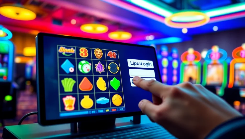 Masuk ke lipat4d login slot dengan antarmuka permainan slot yang berwarna-warni dan menarik.