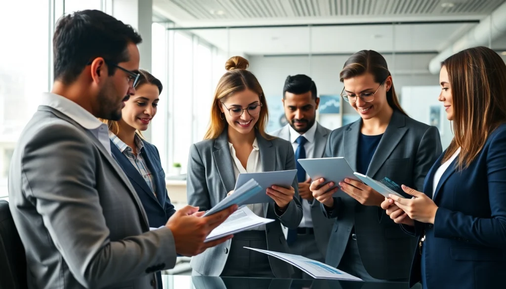 Финансовые и страховые консультанты 79king анализируют документы в современном, надёжном офисном окружении