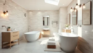 Transform your space with a stunning bathroom remodeling service, showcasing elegant fixtures and modern designs.