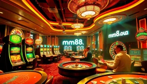 Experience thrilling gaming at mm88 sa com with vibrant casino tables and eager players.