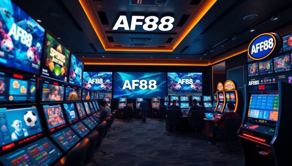 Engaging visual representation of online gaming at af88.com, showcasing vibrant interfaces and exciting game elements.