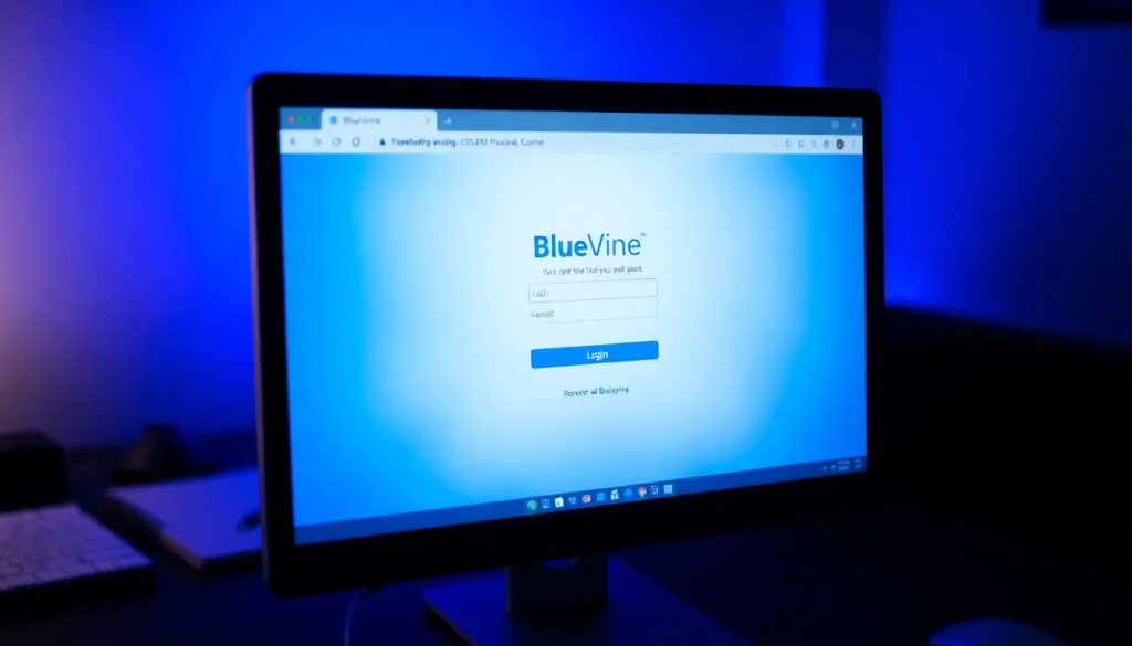 Access the BlueVine login page with confidence and security in a professional workspace.