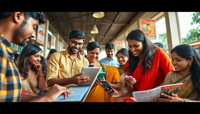 Engaging scene of Hela Ad users connecting online in Sri Lanka's vibrant marketplace.