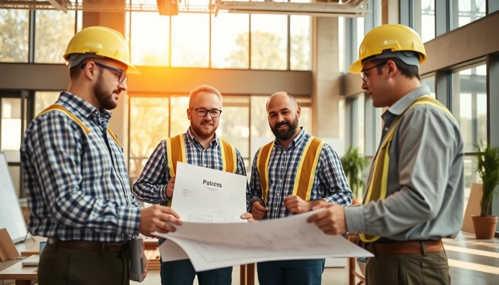 Texas association of builders professionals working collaboratively on construction projects.