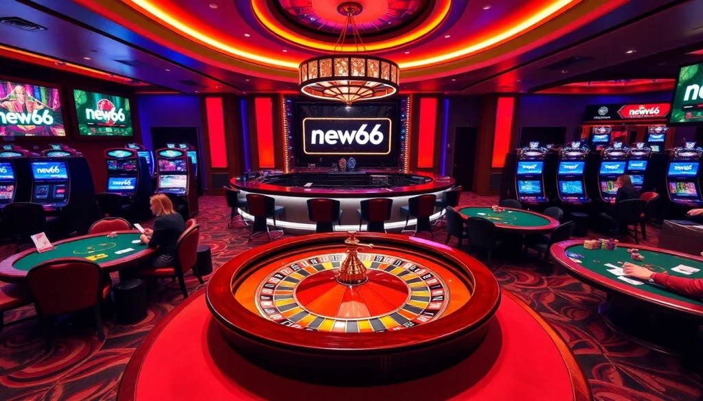 Experience the elegance of new66 with players enjoying a thrilling casino atmosphere.