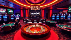 Experience the elegance of new66 with players enjoying a thrilling casino atmosphere.