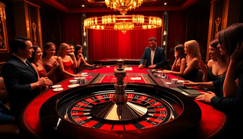 Experience the thrill of betting with 12bet at an upscale casino table featuring cards and roulette.