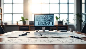 Showcasing das 142 with intricate sketches in a professional office setting, highlighting creativity and precision.