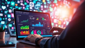 Engage with a TikTok SMM panel showcasing vivid analytics to boost social media strategies.