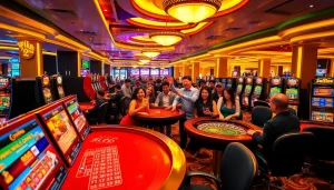 Experience the thrill of winning at the luxurious casino floor of https://rr88.gratis/ with vibrant gaming tables and excited players.