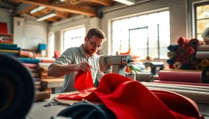 Kunst leer wordt vakkundig verwerkt in een professionele werkplaats.