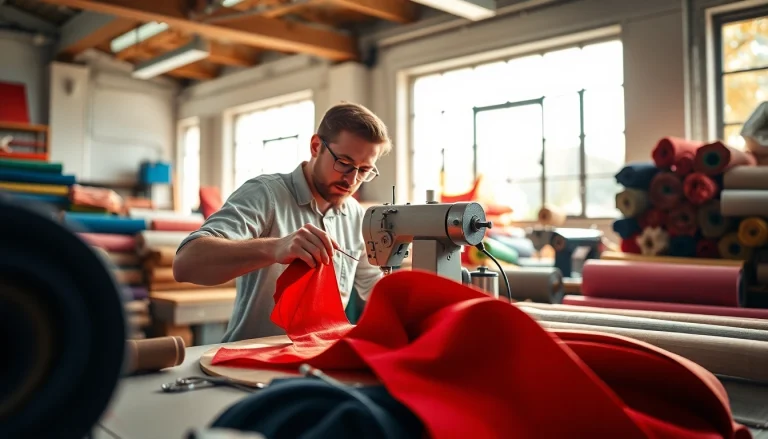 Kunst leer wordt vakkundig verwerkt in een professionele werkplaats.