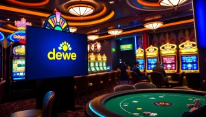 Pemain menikmati mesin slot di kasino Dewanaga89, menampilkan grafis yang hidup dan permainan yang seru.