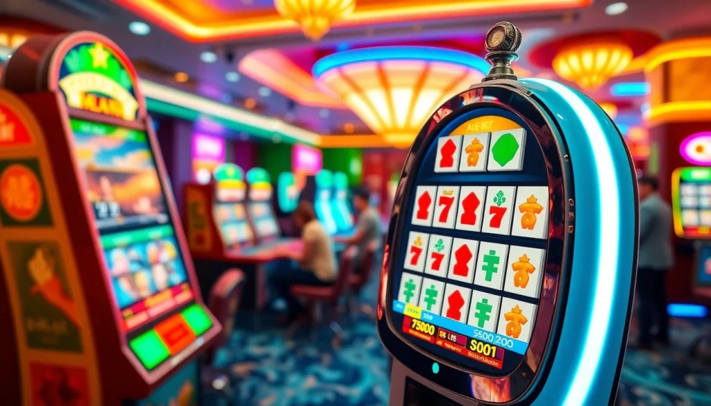 Bermain mahjong slot dengan desain unik di mesin slot yang menarik di kasino.