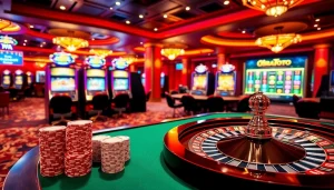 Experience the thrill of obraltoto with vibrant slot machines and upscale casino ambiance.