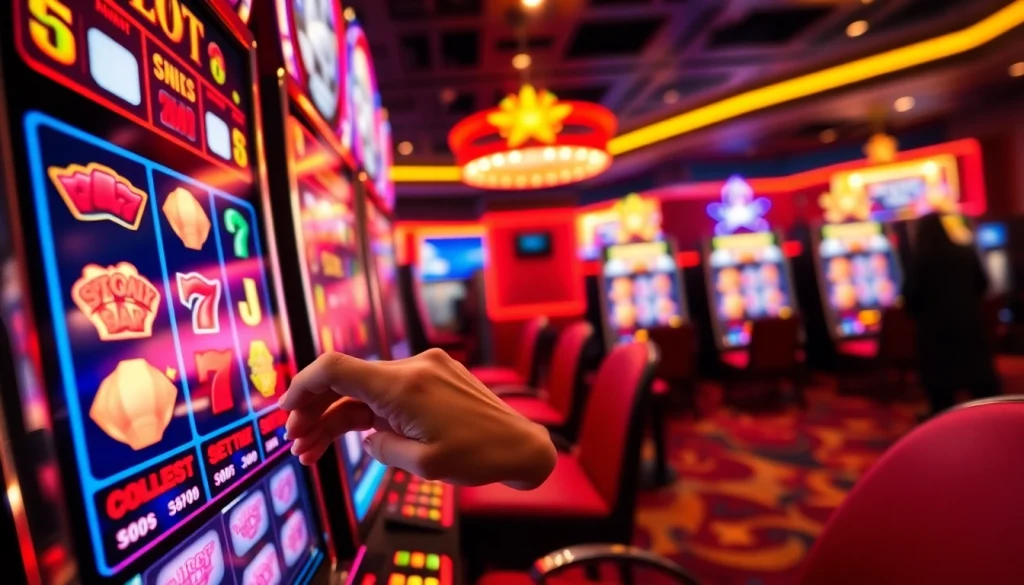 Menangkan slot bet kecil dengan menarik tuas di permainan mesin slot yang menarik.