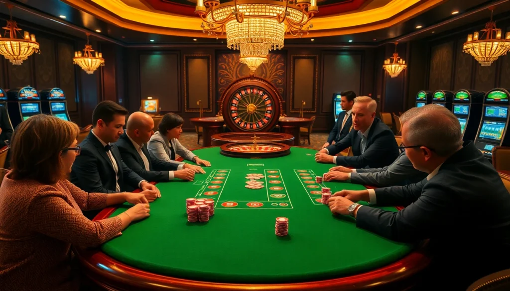 Play thrilling poker at the King Arthur Cafe, showcasing vibrant chips and intense strategy.