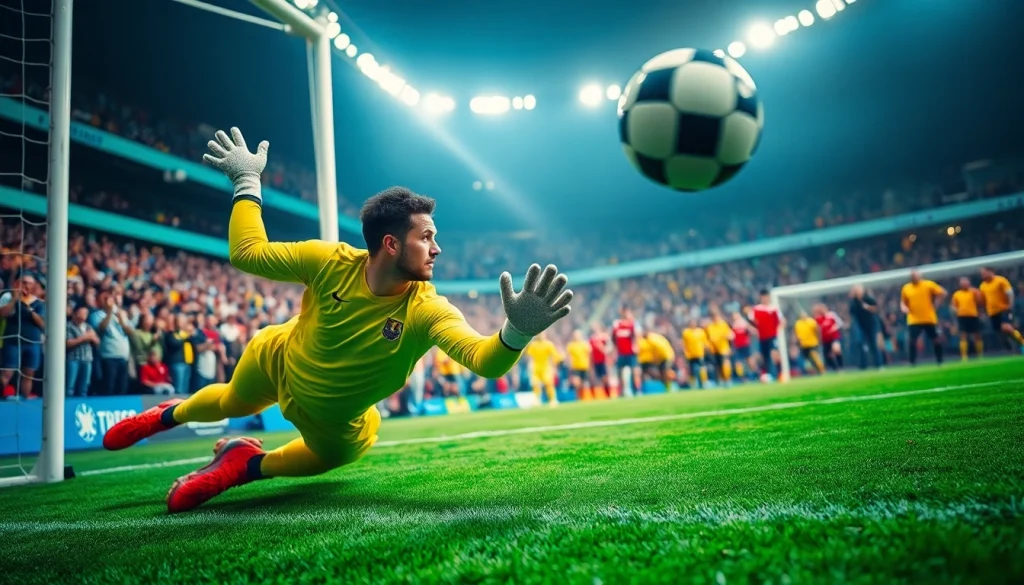 ผลบอลวันนี้ การเซฟจากผู้รักษาประตูที่เต็มไปด้วยพลังในสนามฟุตบอล