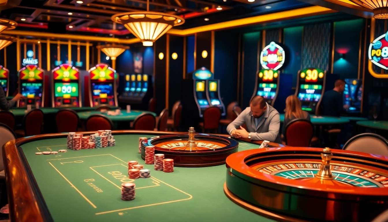 Exciting casino atmosphere showcasing poker gameplay with 88i branding elements.