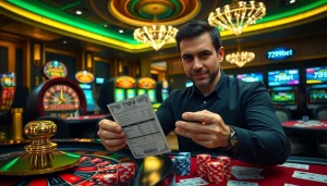 Experience the thrill of casino gaming at 789bet with vibrant slot machines and roulette tables.