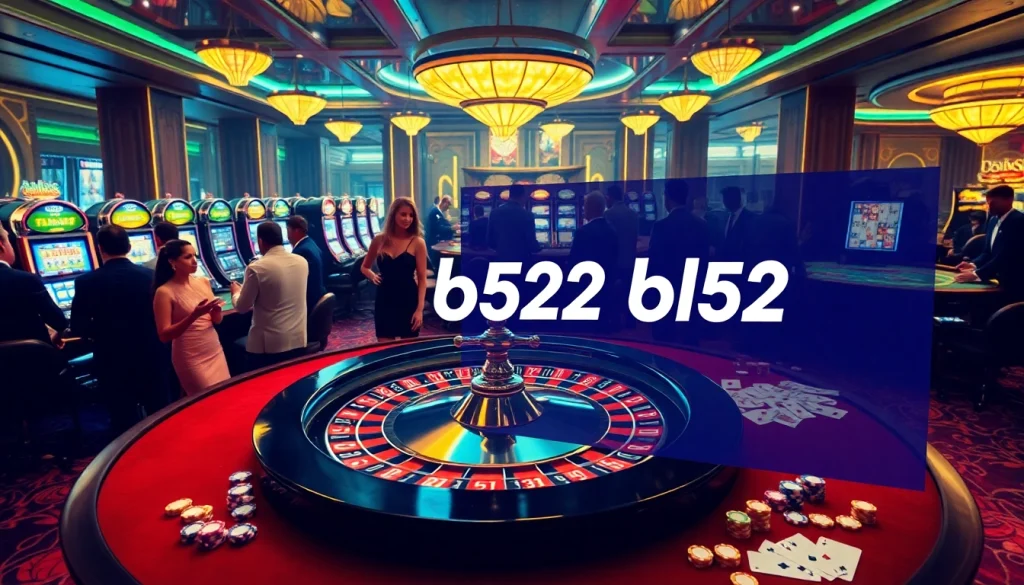 Players enjoying thrilling games at b52club's vibrant casino environment.