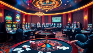 Experience the thrill of nhà cái PS99 with vibrant casino gameplay showcasing roulette and engaging players.
