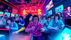 Exciting gaming scene featuring JAMETKUPROY88 characters and vibrant visuals.