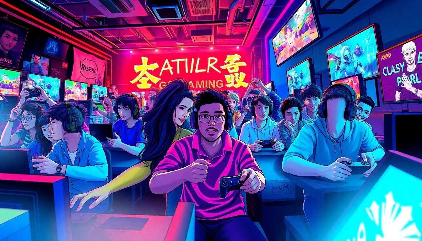Exciting gaming scene featuring JAMETKUPROY88 characters and vibrant visuals.