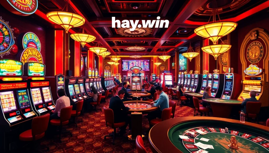 Experience the excitement of hay.win with vibrant casino gaming, featuring roulette, poker, and slot machines.