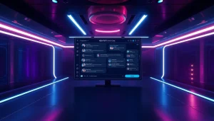 Futuristic NSFW AI chat interface with engaging avatars and a sleek design.