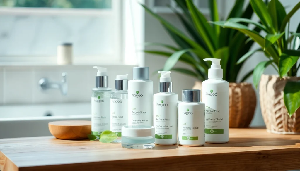 Ekologiska kosmetika produktai puikiai išsiskiria švariame natūraliame fone.