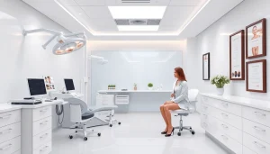 専門的なクリニック内装と、患者をカウンセリングする医師の様子を特徴とする美容整形クリニックのおすすめ口コミ・評判情報