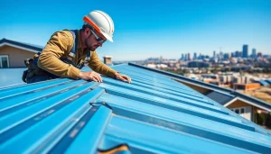 Metal roofing Calgary installation showcasing expert craftsmanship and modern design.