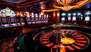 Players engaging in thrilling casino games at phsky, showcasing excitement and luxury.