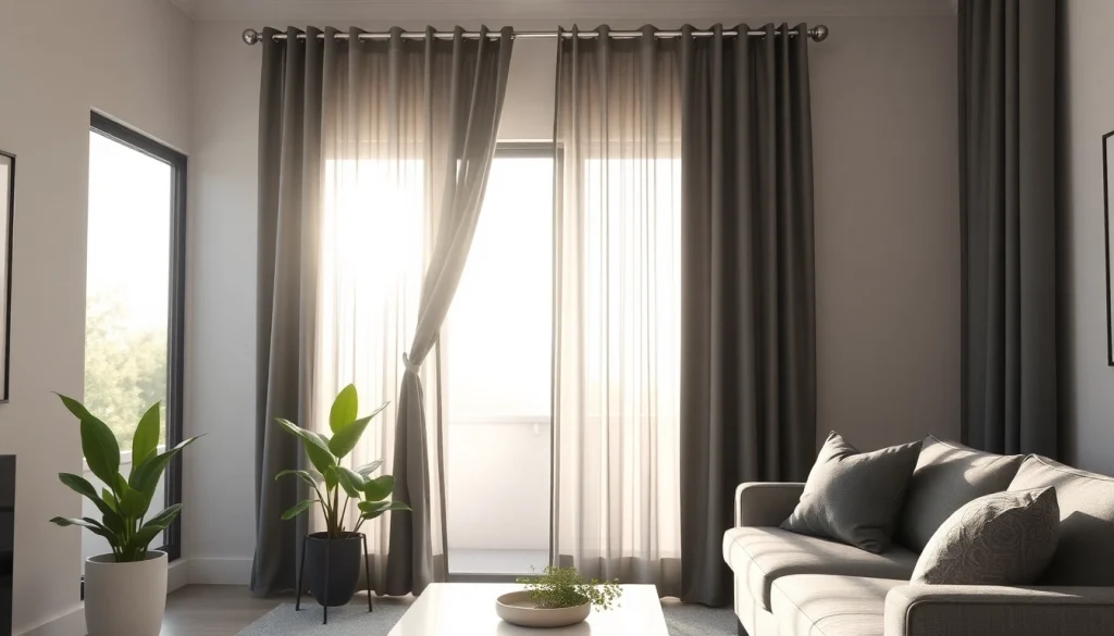 Verduisterende gordijnen toepassen in een stijlvolle woonkamer met elegant interieurdesign.