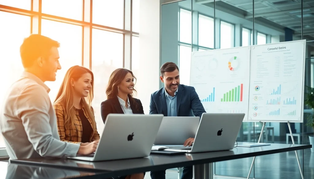 Find competitor customer list through a professional business team analyzing data in a modern office.