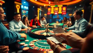 Excited players engage in a thrilling game at the roulette table with live pengeluaran china results displayed.