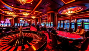 Winning at gg88 casino with exciting slot machines and vibrant gaming tables.