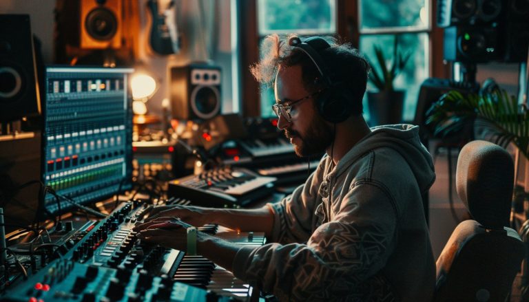 music-producer-in-home-recording-studio
