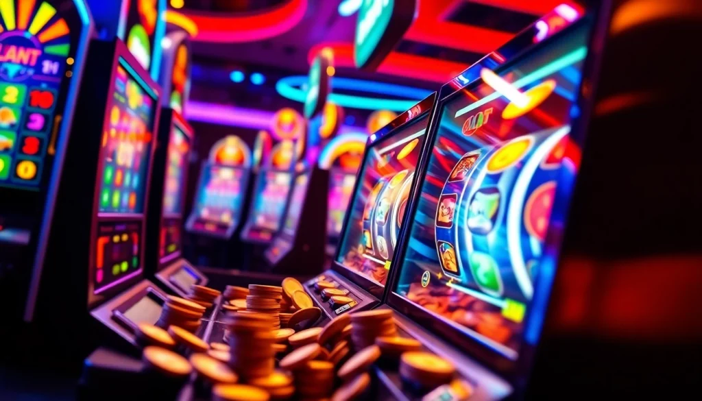 Menangkan permainan dengan slot depo 1k di mesin slot berwarna cerah yang menarik.